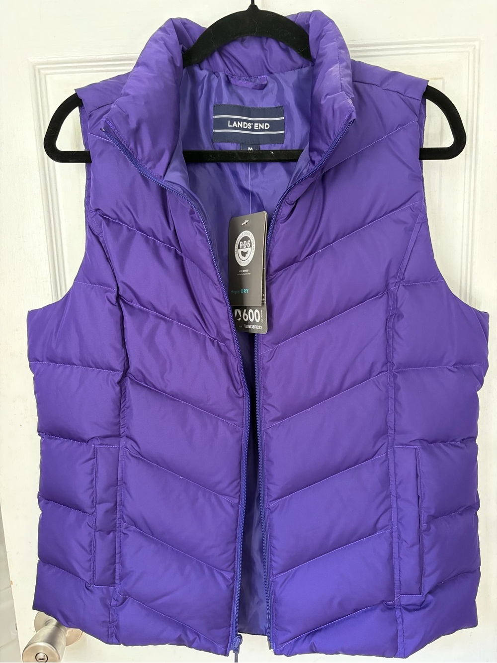 Lands' End Women's Vibrant Purple Puffer Vest